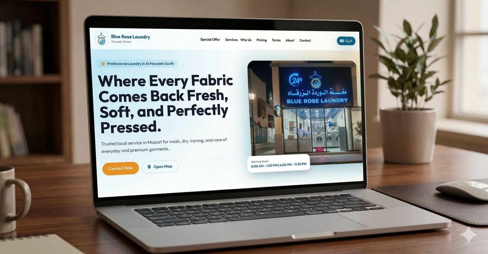 Blue Rose Laundry Consultancy | Website Build